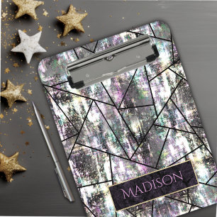 Elegant iridescent girly glitter clipboard