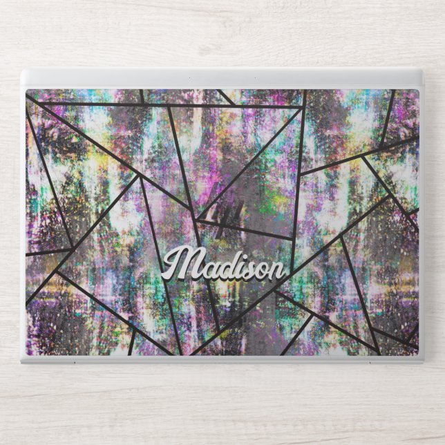 Elegant iridescent girly glitter HP laptop skin (Front)