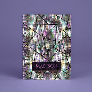 Elegant iridescent girly glitter sketchbook notebook