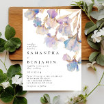 Elegant Iris Floral Wedding Invitation