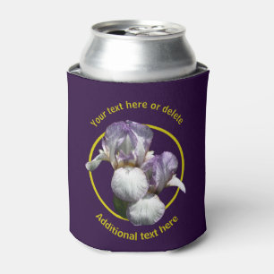Elegant Iris Flowers Personalized  Can Cooler