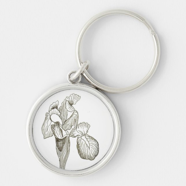 Elegant Iris Keychain (Front)