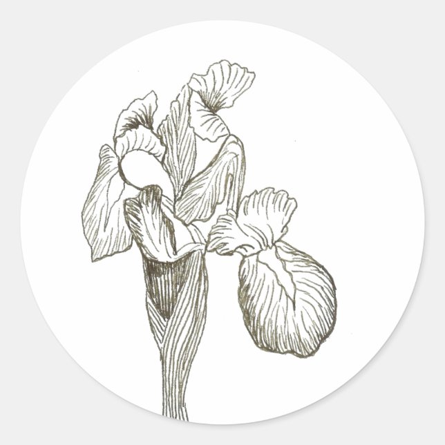 Elegant Iris Sticker (Front)