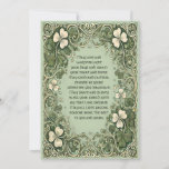Elegant Irish Blessing with Celtic Shamrock Border Holiday Card