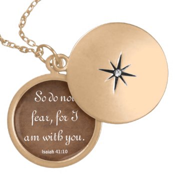 Elegant Isaiah 41:10 Do Not Fear Christian Gold Plated Necklace by inspiring_gifts at Zazzle