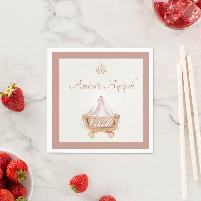 Elegant Islamic Aqiqah Baby Girl Napkin (Insitu)