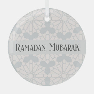 Elegant Islamic Art Design Glass Ornament