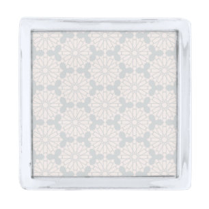 Elegant Islamic Art Design Silver Finish Lapel Pin
