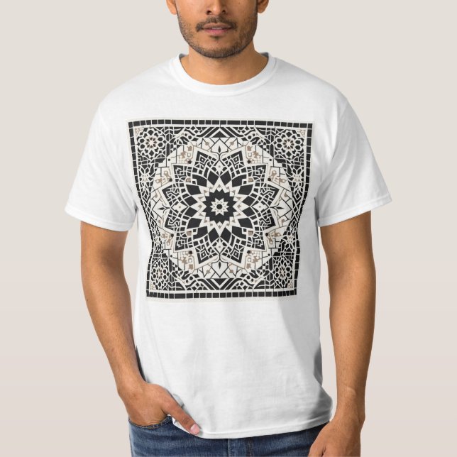 Elegant Islamic Tile Pattern: A Masterpiece T-Shirt (Front)