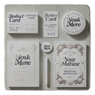 Elegant Islamic Wedding Invitation Set MinTrivet Trivet