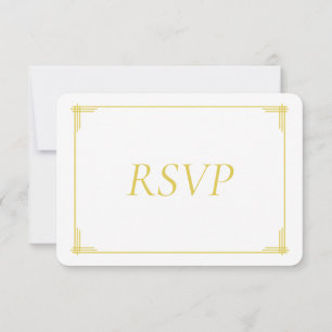 Elegant Island Citrus Yellow Green Wedding RSVP Card