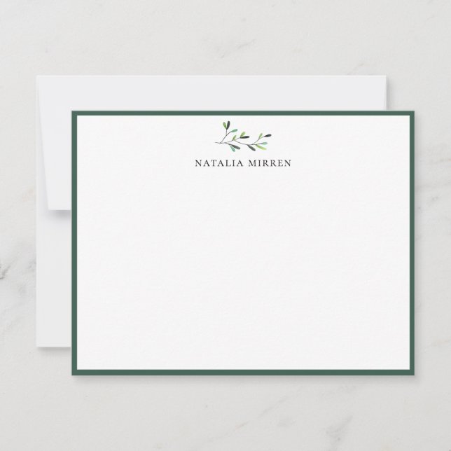 Elegant Island Sea Branch Note Card (Front)