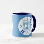 Elegant Israel Mugs & Israeli Flag / Coffee cup<br><div class="desc">Tea / Coffee Mugs: Elegant Israel fashion & Israeli flag with Hebrew personalized text / name - love my country,  office gifts,  weddings,  birthdays,  ,  holiday,  patriots / sports fans</div>