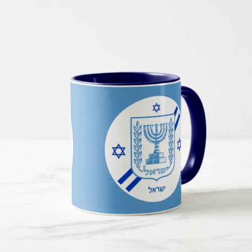 Elegant Israel Mugs  Israeli Flag  Coffee cup