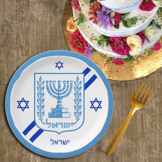 Elegant Israel Plates & Israeli Flag / Party (Creator Uploaded)