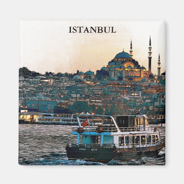 Elegant Istanbul Turkey Hagia Sophia Architecture  Magnet (Front)