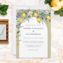 Elegant Italian Amalfi Lemon Arch Custom Wedding