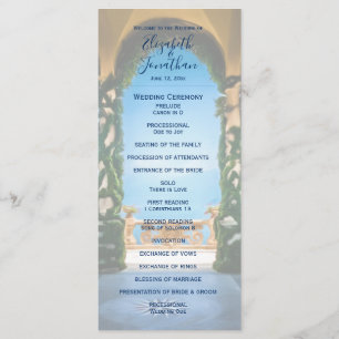 Elegant Italian Arches Lake Como Wedding Program