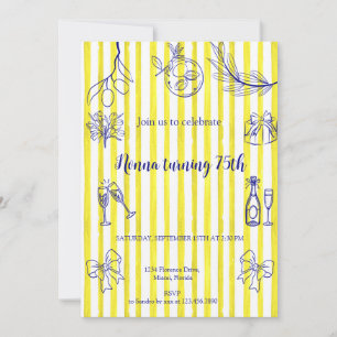 Elegant Italian Birthday  Invitation