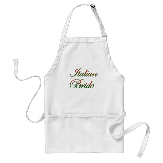 Elegant italian Bride Adult Apron (Front)