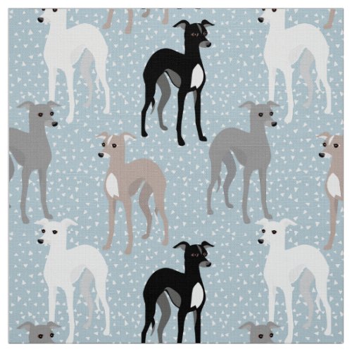 Elegant Italian Greyhound Mid_Century Modern Fabric