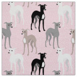 Elegant Italian Greyhound Mid-Century Modern Pink Fabric