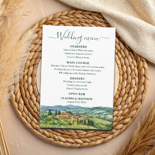 Elegant Italian Vineyard Wedding Menu
