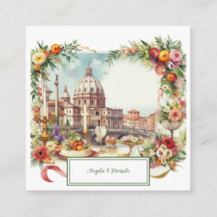 Elegant Italian wedding invitation Florence