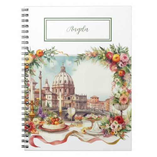Elegant Italy invitation to diner in Florence  Notebook