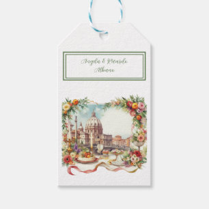 Elegant Italy, invitation to dinner in Florence,  Gift Tags