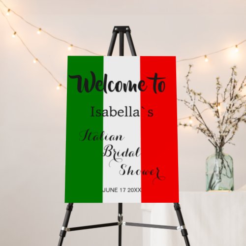 Elegant Italy Italian Bridal Shower Sign