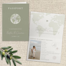 Elegant Italy Travel Passport Destination Wedding