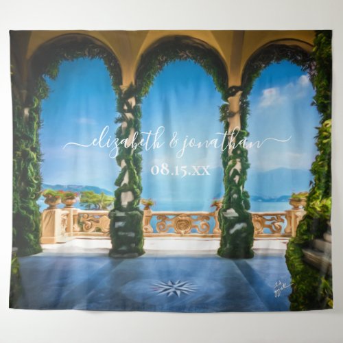 Elegant Italy Wedding Arches Photo Booth Backdrop