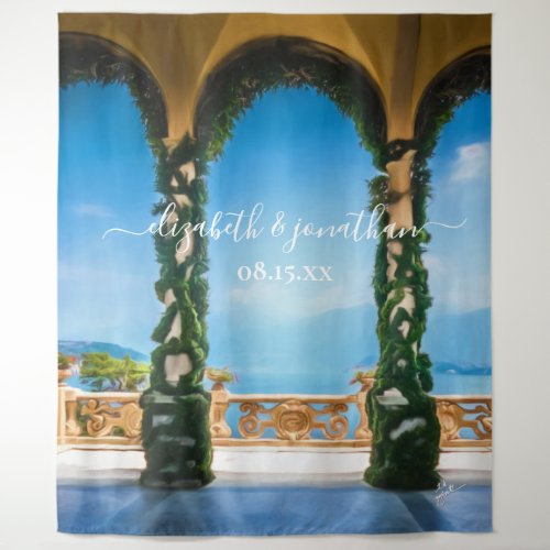 Elegant Italy Wedding Arches Photo Booth Backdrop