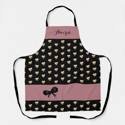 Elegant Its All About Gold Hearts Apron