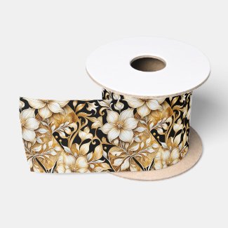 Elegant Ivory and Black Floral 