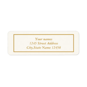 Elegant ivory and gold Return Address Labels
