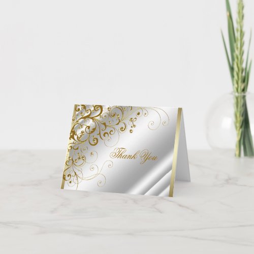 Elegant Ivory and Gold Thank You