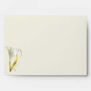 Elegant Ivory and Gold Wedding Envelope