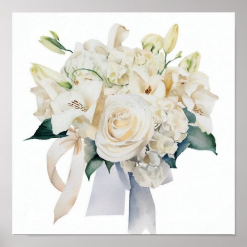  Elegant Ivory Attendants Bouquet B Poster