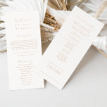 Elegant Ivory & Beige Wedding Ceremony Program<br><div class="desc">Design features an handwritten font and modern minimalist design. Designed to coordinate with for the «SERENA» Wedding Invitation Collection. To change details, click «Personalize». To move the text or change the size, font, or color, click «Click to customize further» It. View the collection link on this page to see all...</div>