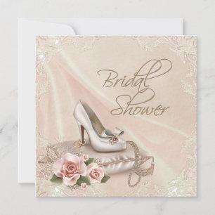 Elegant Ivory Bridal Shower Invitation