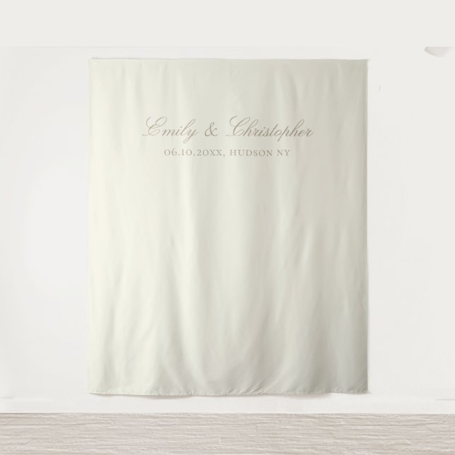 Elegant Ivory Classic Wedding Backdrop (Front)