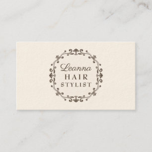 Elegant Ivory Cream Hair Stylist Appointment Cards