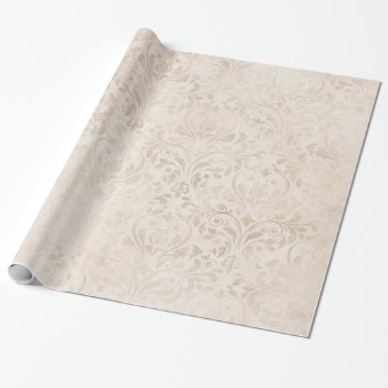 Elegant Ivory Damask For All Occasions Wrapping Paper by graphicdesign at Zazzle