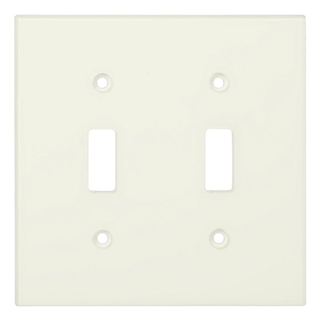 Elegant Ivory Double Toggle Light Switch Cover (Front)
