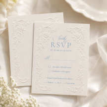 Elegant Ivory Embossed Style Floral Wedding