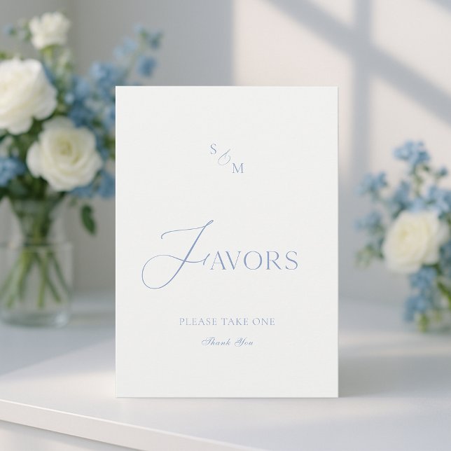 Elegant ivory “Favors” sign  Invitation (Creator Uploaded)