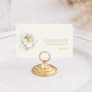 Elegant Ivory Floral Wedding Place Cards