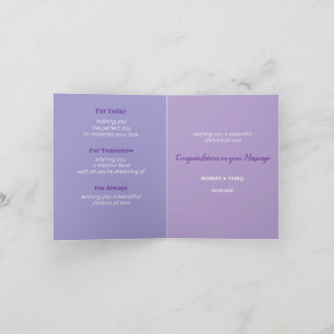Elegant Ivory Floral Wedding Wishing Congrates Thank You Card